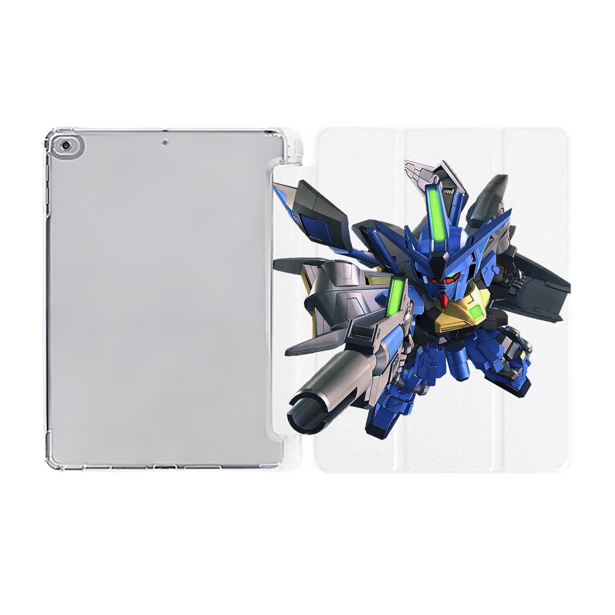 （画像用） 機動戦士ガンダム Mobile Suit Gundam IPad ケース ペン収納付き 三つ折りスタンド PUレザー×シリコン 対応機種9.5/10.5/10.9インチ